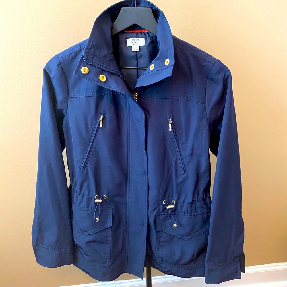Women’s Crown & Ivy Lightweight Jacket Navy Petite Small